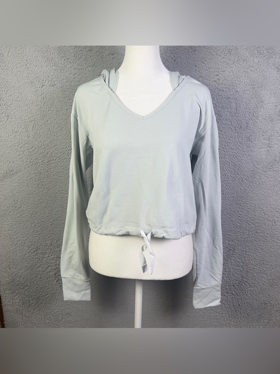 Gymshark Tops - Gymshark Hoodie Womens Medium Light Green Cropped Long Sleeve Athletic Preppy